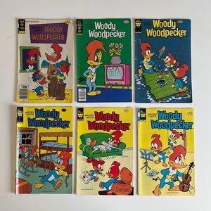 Lot Of 6 Woody Woodpecker Gold Key Whitman Comic Books #158 170 189 197 199 201